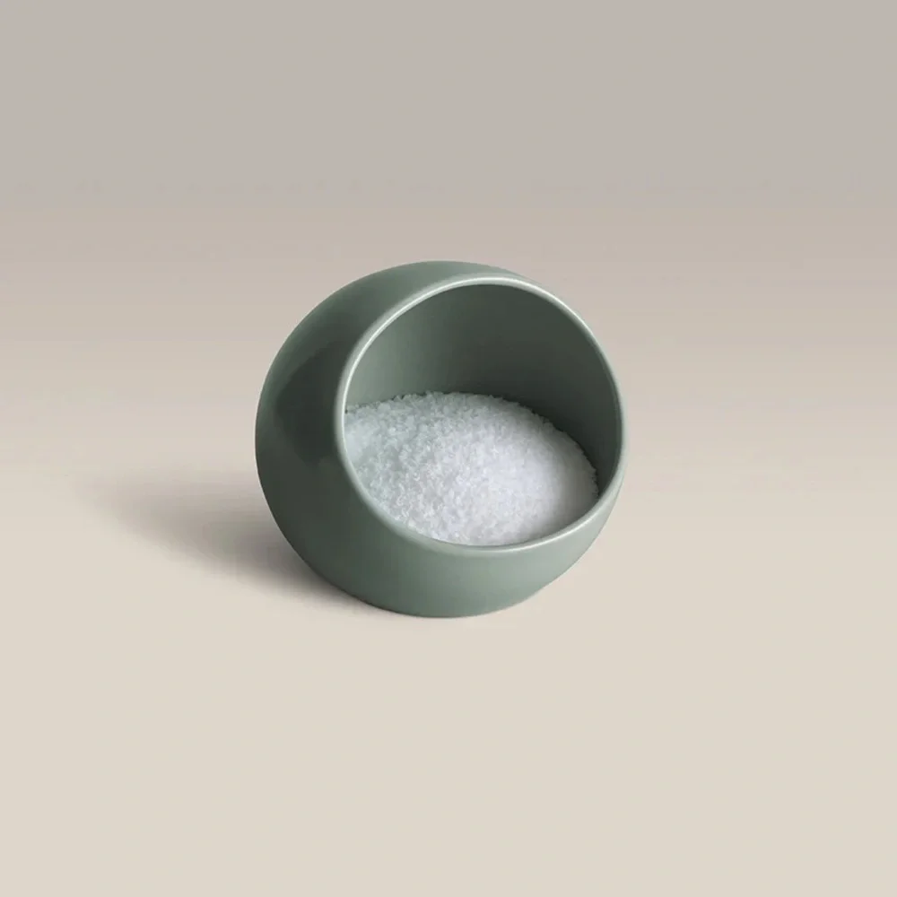 Sleek Green Ceramic Salt Cellar - Picture 1 of 4